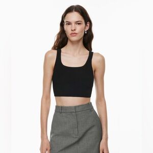 Babaton Sculpt Knit Squareneck Cropped Tank
